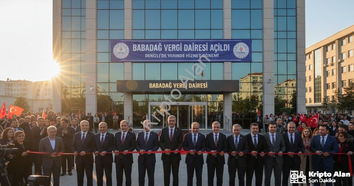 "Babadağ Vergi Dairesi açıldı: Denizli’de yerinde hizmet dönemi" başlıklı haber için fotorealistik,