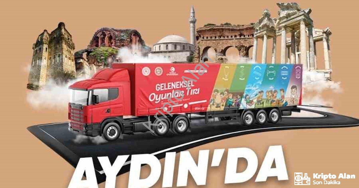 "Aydın'da Nostalji Rüzgarı: Geleneksel Oyunlar Tırı Kent Meydanı'nda!" başlıklı haber için fotoreali