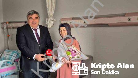 Öğretmenler Günü’nü Hastanede Geçiren Emine Öğretmene Moral Ziyareti