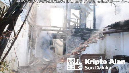 Muğla Menteşe’de Kış Kabusu: Sobadan Çıkan Yangında İki Ev Kül Oldu