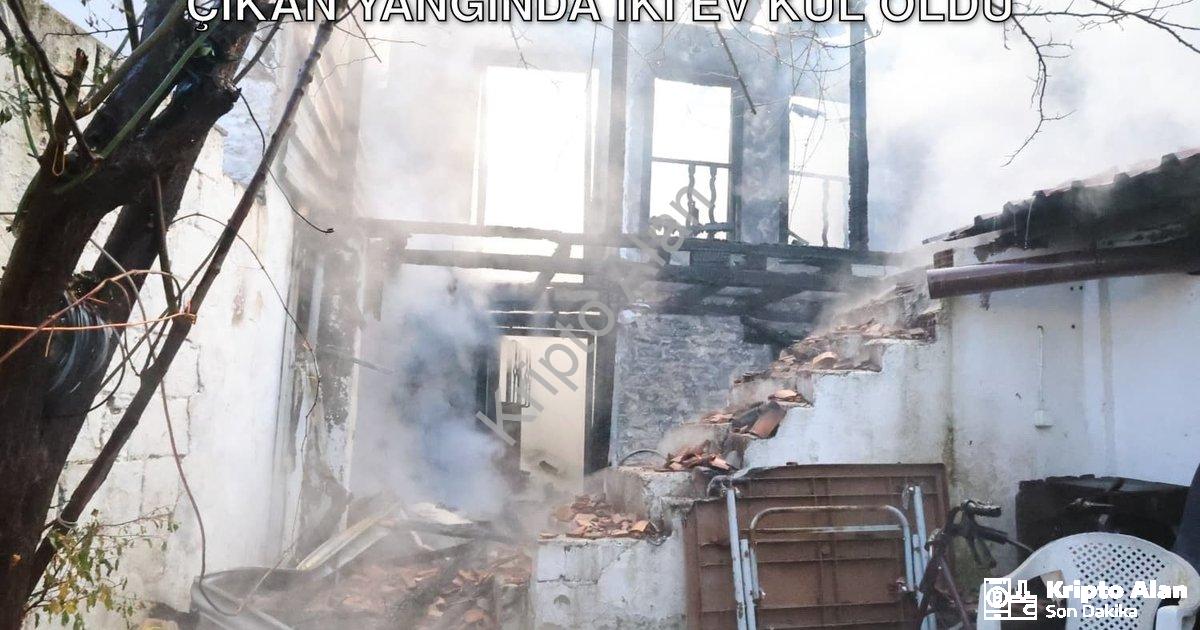 "Muğla Menteşe'de Kış Kabusu: Sobadan Çıkan Yangında İki Ev Kül Oldu" başlıklı haber için fotorealis