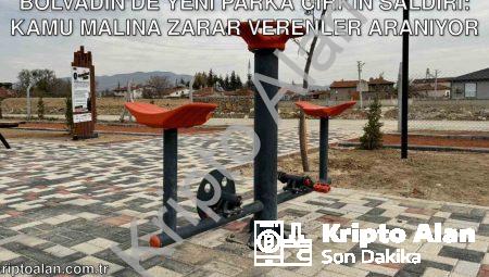 Bolvadin’de Yeni Parka Çirkin Saldırı: Kamu Malına Zarar Verenler Aranıyor