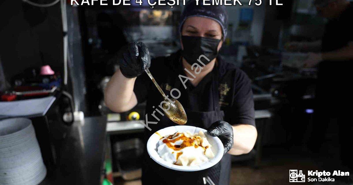 "Aydın'da Bütçe Dostu Hizmet: Havuz Kafe'de 4 Çeşit Yemek 75 TL" başlıklı haber için fotorealistik,