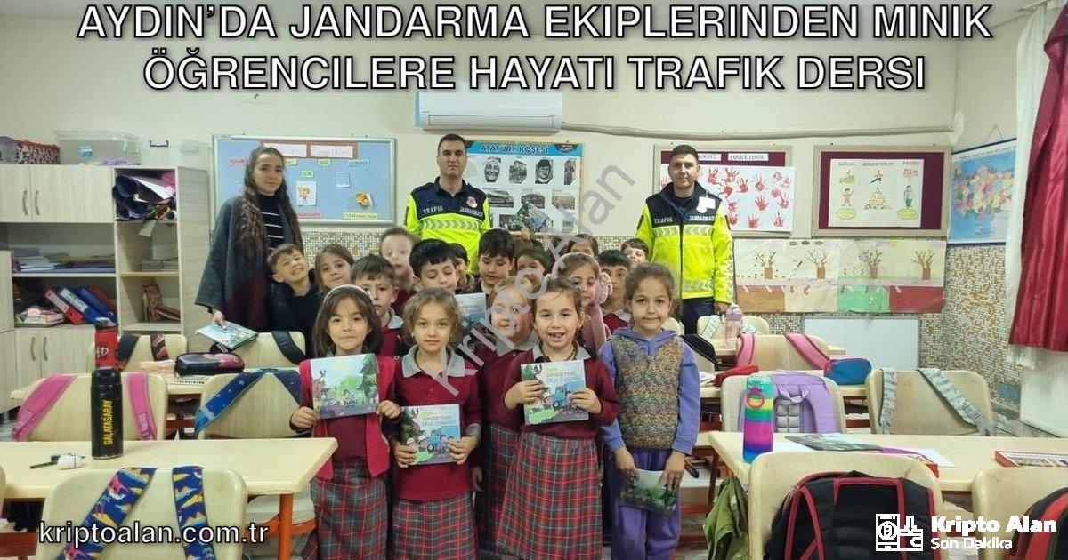 "Aydın’da Jandarma Ekiplerinden Minik Öğrencilere Hayati Trafik Dersi" başlıklı haber için fotoreali