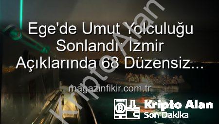 İzmir Açıklarında Nefes Kesen Kurtarma Operasyonları: 68 Düzensiz Göçmen Sahil Güvenlik’in Merhametine Sığındı