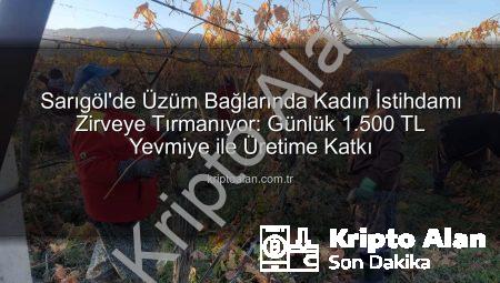 Sarıgöl’de Üzüm Bağlarında Kadın İstihdamı Zirveye Tırmanıyor: Günlük 1.500 TL Yevmiye ile Üretime Katkı